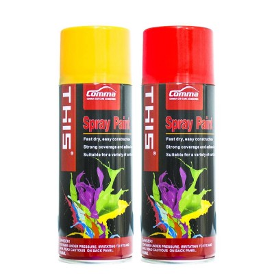 China Supplies Wholesale 450ml Auto Acrylic Aerosol Chrome Plastic Car Thermal Black Fluorescent Industrial Spray Paint